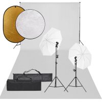 vidaXL Fotostudio-Set mit Beleuchtung, Hintergrund und...