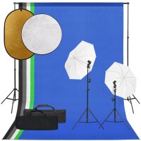 vidaXL Fotostudio-Set mit Beleuchtung, Hintergrund und...
