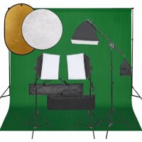 vidaXL Fotostudio-Set mit Beleuchtung, Hintergrund und...