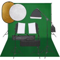 vidaXL Fotostudio-Set mit Beleuchtung, Hintergrund und...