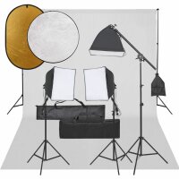 vidaXL Fotostudio-Set mit Beleuchtung, Hintergrund und...