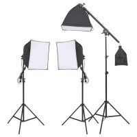 vidaXL Fotostudio-Set mit Beleuchtung, Hintergrund und Reflektor