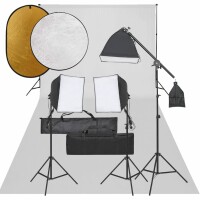 vidaXL Fotostudio-Set mit Beleuchtung, Hintergrund und...