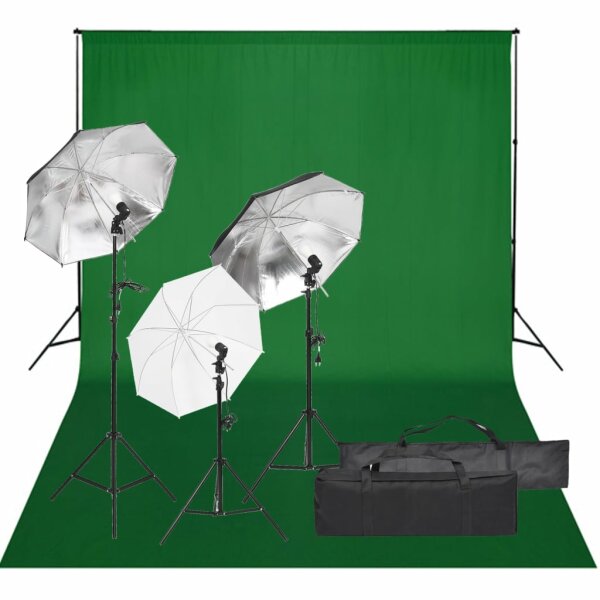 vidaXL Fotostudio-Set mit Beleuchtung und Hintergrund