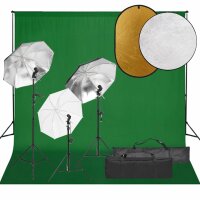 vidaXL Fotostudio-Set mit Beleuchtung, Hintergrund und...