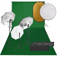 vidaXL Fotostudio-Set mit Beleuchtung, Hintergrund und...