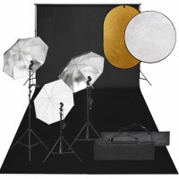 vidaXL Fotostudio-Set mit Beleuchtung, Hintergrund und...