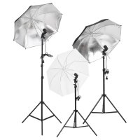 vidaXL Fotostudio-Set mit Beleuchtung, Hintergrund und Reflektor