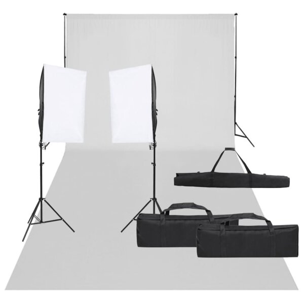 vidaXL Fotostudio-Set mit Beleuchtung und Hintergrund