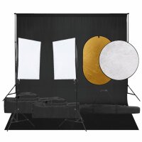 vidaXL Fotostudio-Set mit Beleuchtung, Hintergrund und...