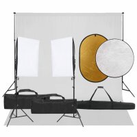 vidaXL Fotostudio-Set mit Beleuchtung, Hintergrund und...