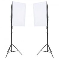 vidaXL Fotostudio-Set mit Beleuchtung, Hintergrund und Reflektor