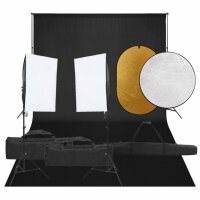 vidaXL Fotostudio-Set mit Beleuchtung, Hintergrund und...