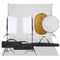 vidaXL Fotostudio-Set mit Beleuchtung, Hintergrund und...