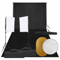 vidaXL Fotostudio-Set mit Beleuchtung, Hintergrund und...