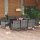 vidaXL 9-tlg. Garten-Essgruppe mit Kissen Poly Rattan Grau