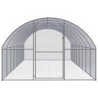 vidaXL Outdoor-Hühnerstall 3x8x2 m Verzinkter Stahl