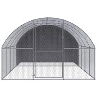 vidaXL Outdoor-Hühnerstall 3x4x2 m Verzinkter Stahl