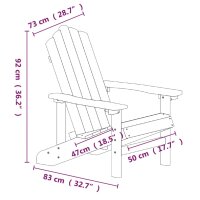 vidaXL Adirondack-Gartenstühle 2 Stk. HDPE Anthrazit