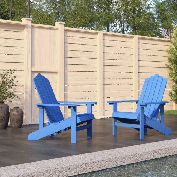 vidaXL Adirondack-Gartenst&uuml;hle 2 Stk. HDPE Aquamarin