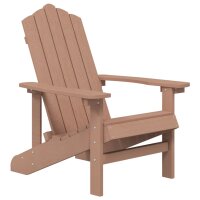 vidaXL Adirondack-Gartenstuhl mit Tisch HDPE Braun