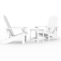 vidaXL Adirondack-Gartenstühle mit Tisch HDPE...