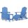 vidaXL Adirondack-Gartenstühle mit Hocker & Tisch HDPE Aquamarin