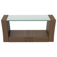 vidaXL 16-tlg. Garten-Lounge-Set mit Auflagen Poly Rattan Braun