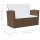 vidaXL 16-tlg. Garten-Lounge-Set mit Auflagen Poly Rattan Braun