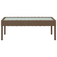 vidaXL 8-tlg. Garten-Lounge-Set mit Auflagen Poly Rattan Braun