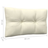 vidaXL 2-Sitzer-Gartensofa mit Creme Kissen Massivholz Kiefer