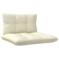 vidaXL 3-tlg. Garten-Lounge-Set mit Creme Kissen Kiefernholz