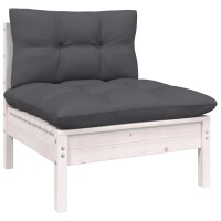 vidaXL 3-tlg. Garten-Lounge-Set mit Anthrazit Kissen Kiefernholz