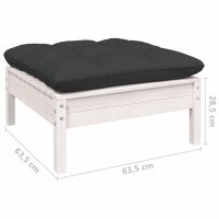 vidaXL 5-tlg. Garten-Lounge-Set mit Anthrazit Kissen Kiefernholz