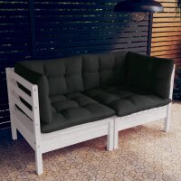 vidaXL 2-Sitzer-Gartensofa mit Anthrazit Kissen...