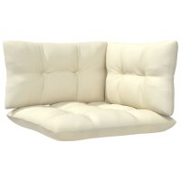 vidaXL 3-tlg. Garten-Lounge-Set mit Creme Kissen Kiefernholz