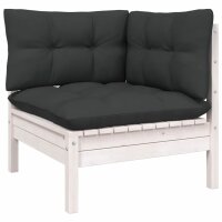 vidaXL 3-tlg. Garten-Lounge-Set mit Anthrazit Kissen Kiefernholz