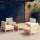 vidaXL 5-tlg. Garten-Lounge-Set mit Creme Kissen Kiefernholz