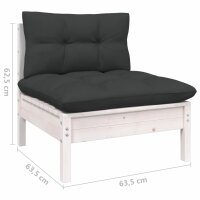 vidaXL 13-tlg. Garten-Lounge-Set mit Anthrazit Kissen Kiefernholz