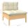 vidaXL 3-Sitzer-Gartensofa mit Creme Kissen Massivholz Kiefer