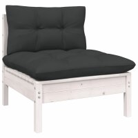 vidaXL 4-tlg. Garten-Lounge-Set mit Anthrazit Kissen Kiefernholz