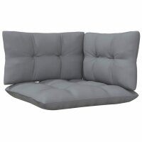 vidaXL 3-Sitzer-Gartensofa mit Grauen Kissen Massivholz Kiefer