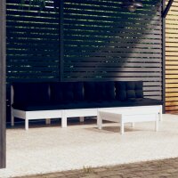 vidaXL 5-tlg. Garten-Lounge-Set mit Anthrazit Kissen Kiefernholz