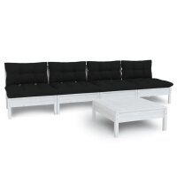 vidaXL 5-tlg. Garten-Lounge-Set mit Anthrazit Kissen Kiefernholz