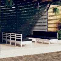 vidaXL 9-tlg. Garten-Lounge-Set mit Kissen Kiefer Massivholz