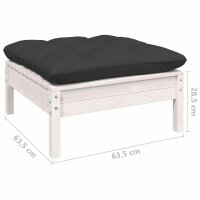 vidaXL 9-tlg. Garten-Lounge-Set mit Kissen Kiefer Massivholz