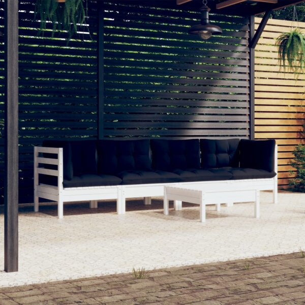 vidaXL 5-tlg. Garten-Lounge-Set mit Kissen Kiefer Massivholz