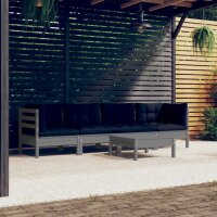 vidaXL 5-tlg. Garten-Lounge-Set mit Kissen Kiefer Massivholz