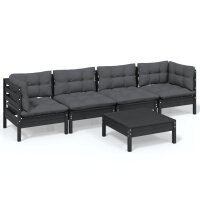 vidaXL 5-tlg. Garten-Lounge-Set mit Kissen Kiefer Massivholz