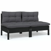 vidaXL 5-tlg. Garten-Lounge-Set mit Kissen Kiefer Massivholz